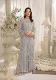 ELAF Premium Evara Embroidered Net Unstitched 3Pc Suit EFE-04 DOVE