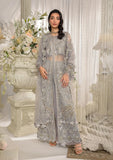 ELAF Premium Evara Embroidered Net Unstitched 3Pc Suit EFE-04 DOVE