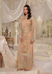 ELAF Premium Evara Embroidered Net Unstitched 3Pc Suit EFE-06 ZYVA