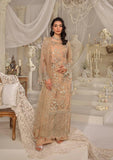 ELAF Premium Evara Embroidered Net Unstitched 3Pc Suit EFE-06 ZYVA