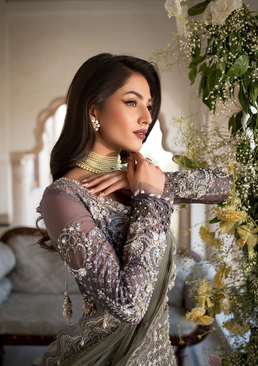 ELAF Premium Celebrations Embroidered Organza Unstitched 3Pc Suit EFH-02