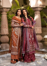 ELAF Premium Celebrations Embroidered Organza Unstitched 3Pc Suit EFH-03