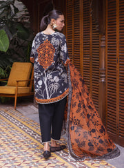 Zainab Chottani Tahra Embroidered Lawn Unstitched 3Pc Suit D-08 EFRA