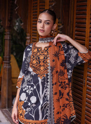 Zainab Chottani Tahra Embroidered Lawn Unstitched 3Pc Suit D-08 EFRA