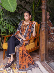 Zainab Chottani Tahra Embroidered Lawn Unstitched 3Pc Suit D-08 EFRA
