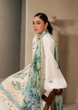Elaf Premium E-Craft Chikankari Lawn Unstitched 3Pc Suit EHC-1A VANILLA
