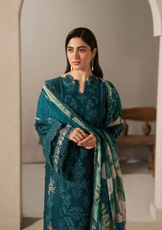 Elaf Premium E-Craft Chikankari Lawn Unstitched 3Pc Suit EHC-2A MOSS