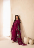 Elaf Premium E-Craft Chikankari Lawn Unstitched 3Pc Suit EHC-4A GARNET