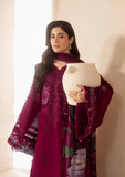 Elaf Premium E-Craft Chikankari Lawn Unstitched 3Pc Suit EHC-4A GARNET