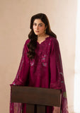 Elaf Premium E-Craft Chikankari Lawn Unstitched 3Pc Suit EHC-4A GARNET