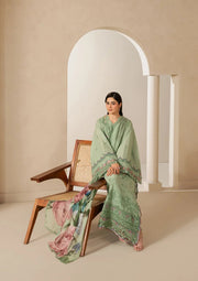 Elaf Premium E-Craft Chikankari Lawn Unstitched 3Pc Suit EHC-4B ALOE