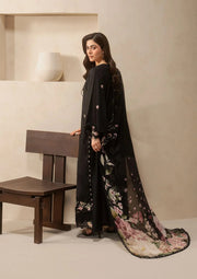 Elaf Premium E-Craft Chikankari Lawn Unstitched 3Pc Suit EHC-5A CHARCOAL