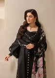 Elaf Premium E-Craft Chikankari Lawn Unstitched 3Pc Suit EHC-5A CHARCOAL