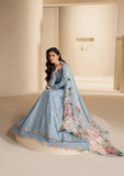 Elaf Premium E-Craft Chikankari Lawn Unstitched 3Pc Suit EHC-5B PACIFIC