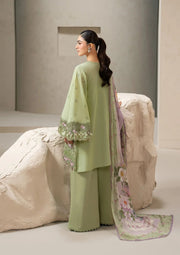 Elaf Premium E-Craft Chikankari Lawn Unstitched 3Pc Suit EHC-6A BASIL