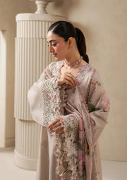 Elaf Premium E-Craft Chikankari Lawn Unstitched 3Pc Suit EHC-6B CLAY