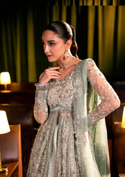 ELAF Premium Serenade Unstitched Poly Net 3Pc Suit EHM-06 MOONVEIL