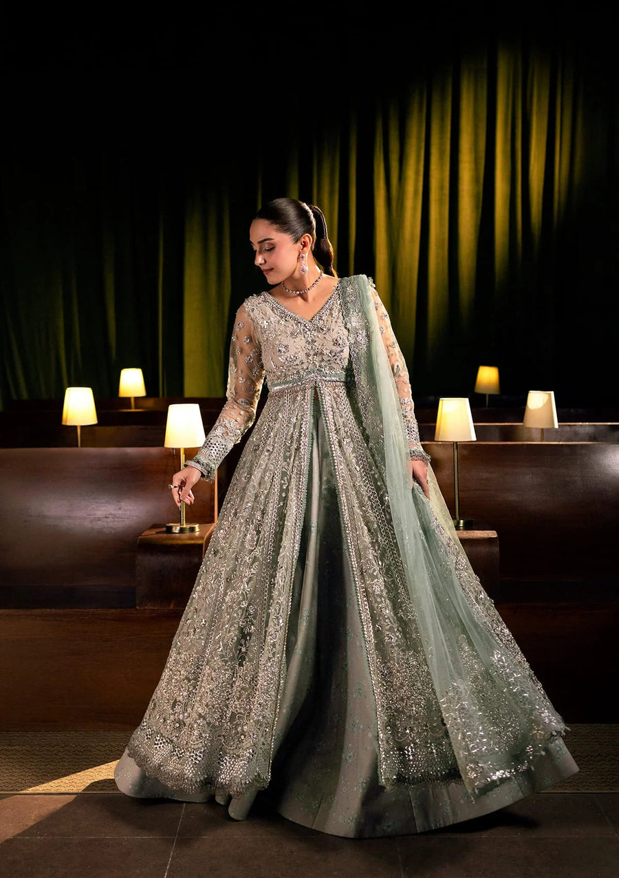 ELAF Premium Serenade Unstitched Poly Net 3Pc Suit EHM-06 MOONVEIL