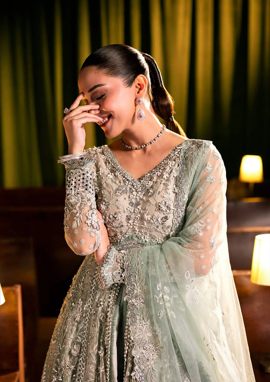 ELAF Premium Serenade Unstitched Poly Net 3Pc Suit EHM-06 MOONVEIL