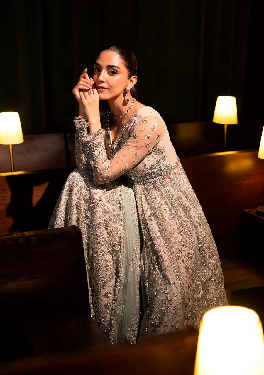 ELAF Premium Serenade Unstitched Poly Net 3Pc Suit EHM-06 MOONVEIL