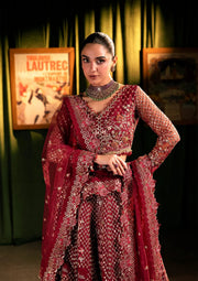 ELAF Premium Serenade Unstitched Poly Net 3Pc Suit EHM-07 AMOUR