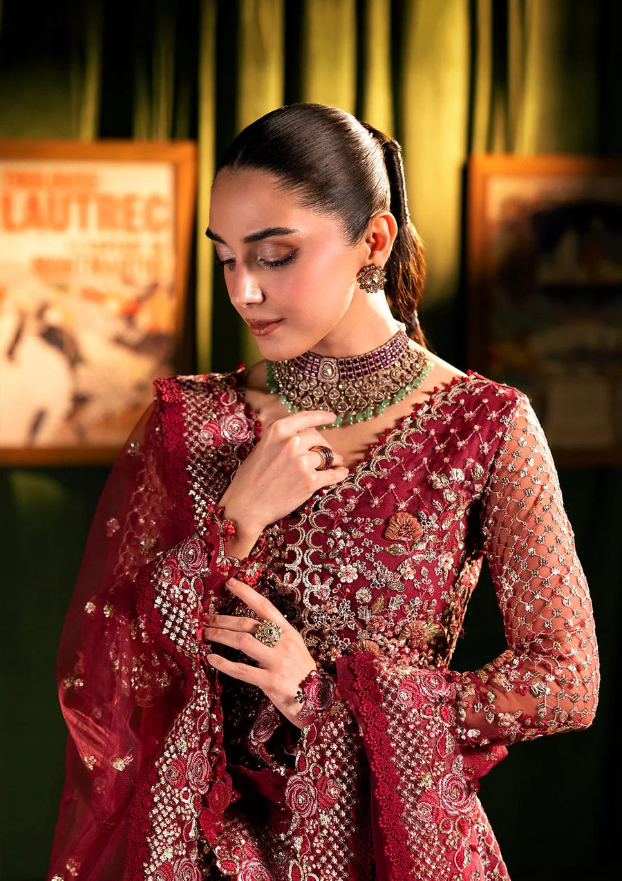 ELAF Premium Serenade Unstitched Poly Net 3Pc Suit EHM-07 AMOUR