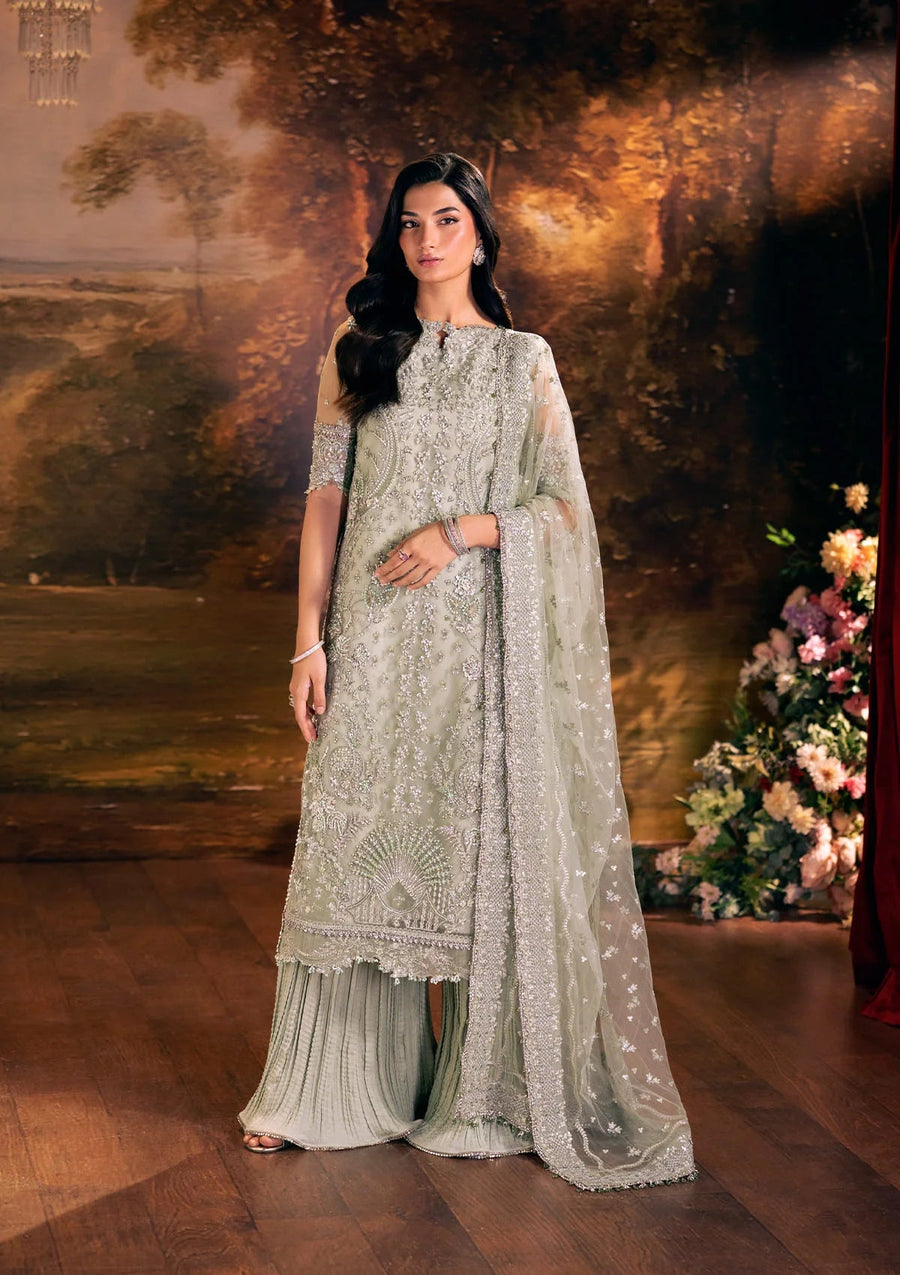 ELAF Premium Serenade Unstitched Poly Net 3Pc Suit EHM-08 ELYSIA