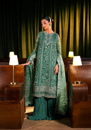 ELAF Premium Serenade Unstitched Organza 3Pc Suit EHM-10 VERDELLA-