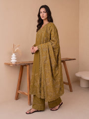Viana by Sanam Saeed Embroidered Karandi Unstitched 3Pc Suit - EIRA