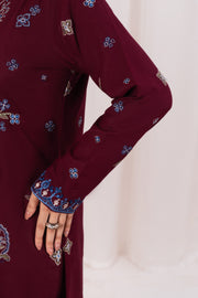Feathers Fully Embroidered Dhanak Unstitched 3Pc Suit EISLEN-FT554