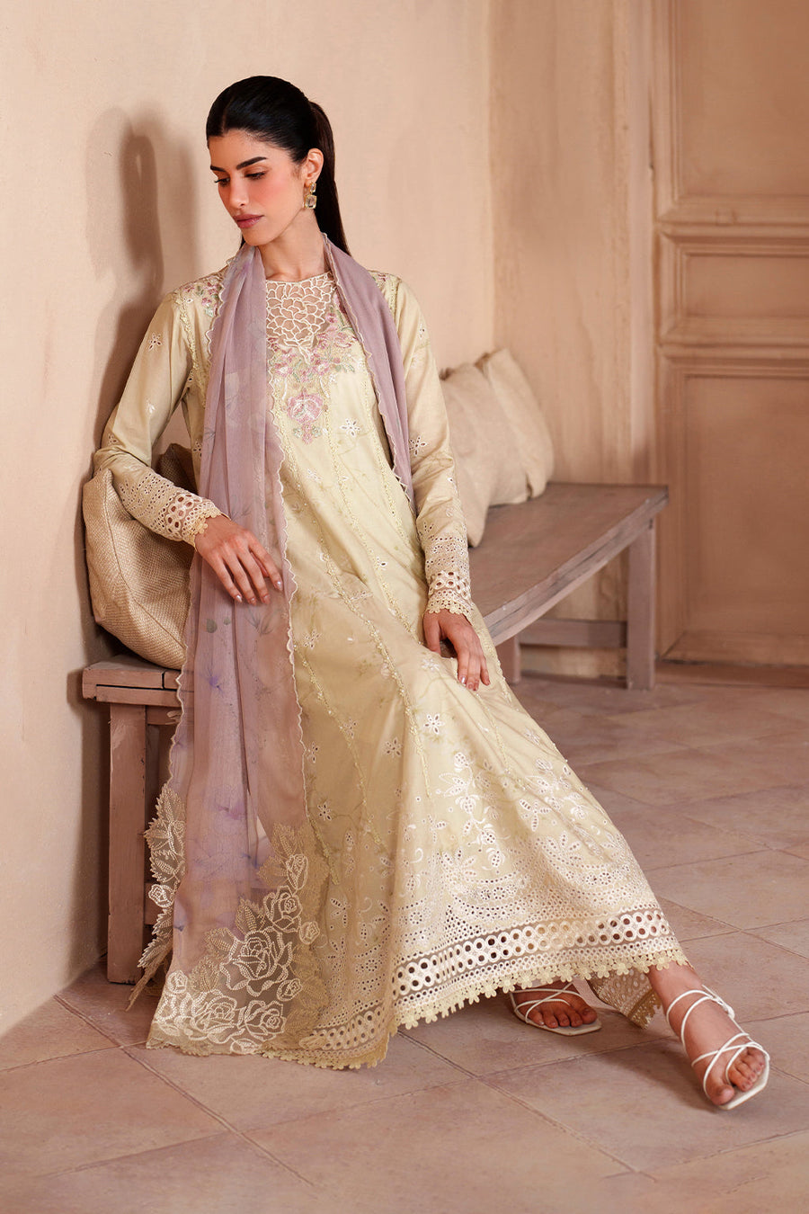 IZNIK Eid Lawn Unstitched Embroidered 3Pc Suit EL-10