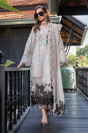 Maria.B Luxury Eid Lawn Unstitched Embroidered 3Pc Suit EL-23-02-Off White