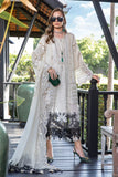 Maria.B Luxury Eid Lawn Unstitched Embroidered 3Pc Suit EL-23-02-Off White