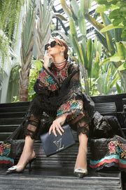Maria.B Luxury Eid Lawn Unstitched Embroidered 3Pc Suit EL-23-04-Black
