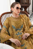 Maria.B Luxury Eid Lawn Unstitched Embroidered 3Pc Suit EL-23-06-Mustard