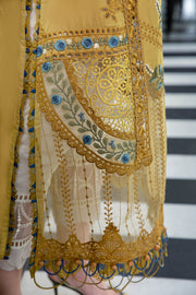 Maria.B Luxury Eid Lawn Unstitched Embroidered 3Pc Suit EL-23-06-Mustard