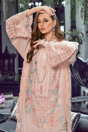 Maria.B Luxury Eid Lawn Unstitched Embroidered 3Pc Suit EL-23-07-Peach