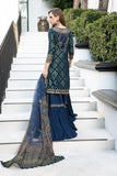 Maria.B Luxury Eid Lawn Unstitched Embroidered 3Pc Suit EL-23-08-Blue