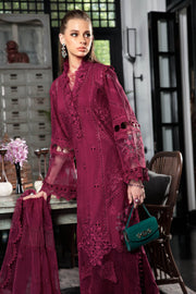 Maria.B Luxury Eid Lawn Unstitched Embroidered 3Pc Suit EL-23-09-Magenta