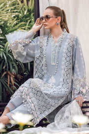 Maria.B Luxury Eid Lawn Unstitched Embroidered 3Pc Suit EL-23-10-Ice Blue