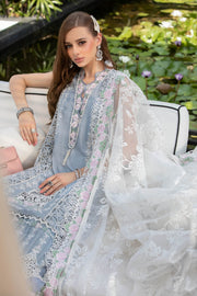Maria.B Luxury Eid Lawn Unstitched Embroidered 3Pc Suit EL-23-10-Ice Blue