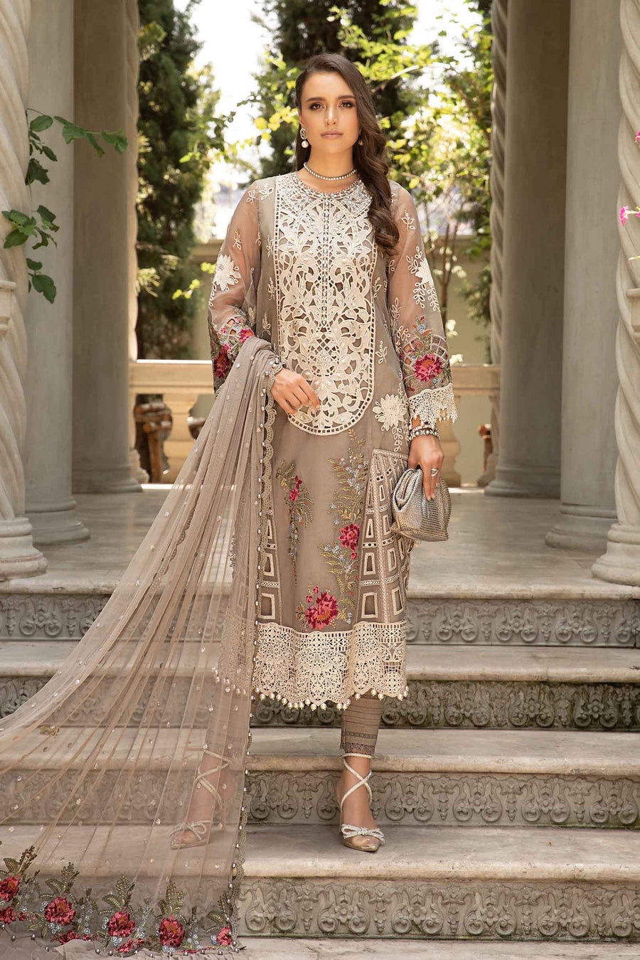 Maria.B Embroidered Luxury Lawn Unstitched 3Pc Suit EL-24-01
