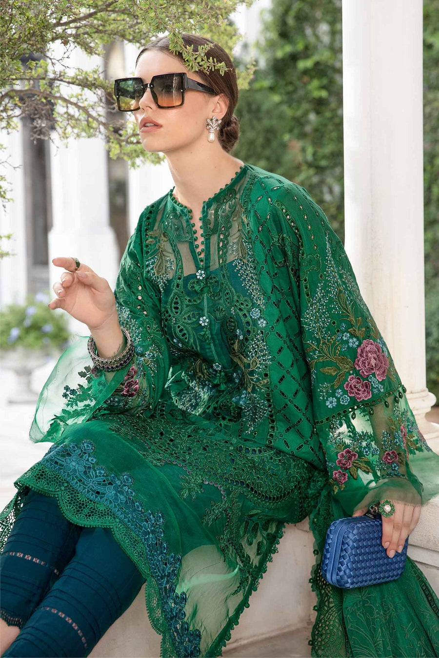 Maria.B Embroidered Luxury Lawn Unstitched 3Pc Suit EL-24-02