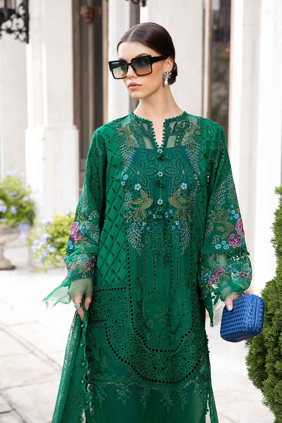Maria.B Embroidered Luxury Lawn Unstitched 3Pc Suit EL-24-02