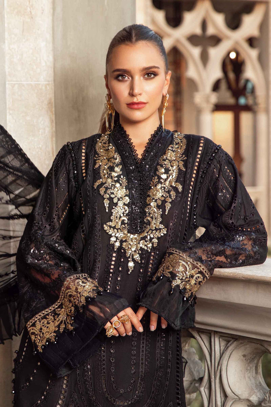 Maria.B Embroidered Luxury Lawn Unstitched 3Pc Suit EL-24-03