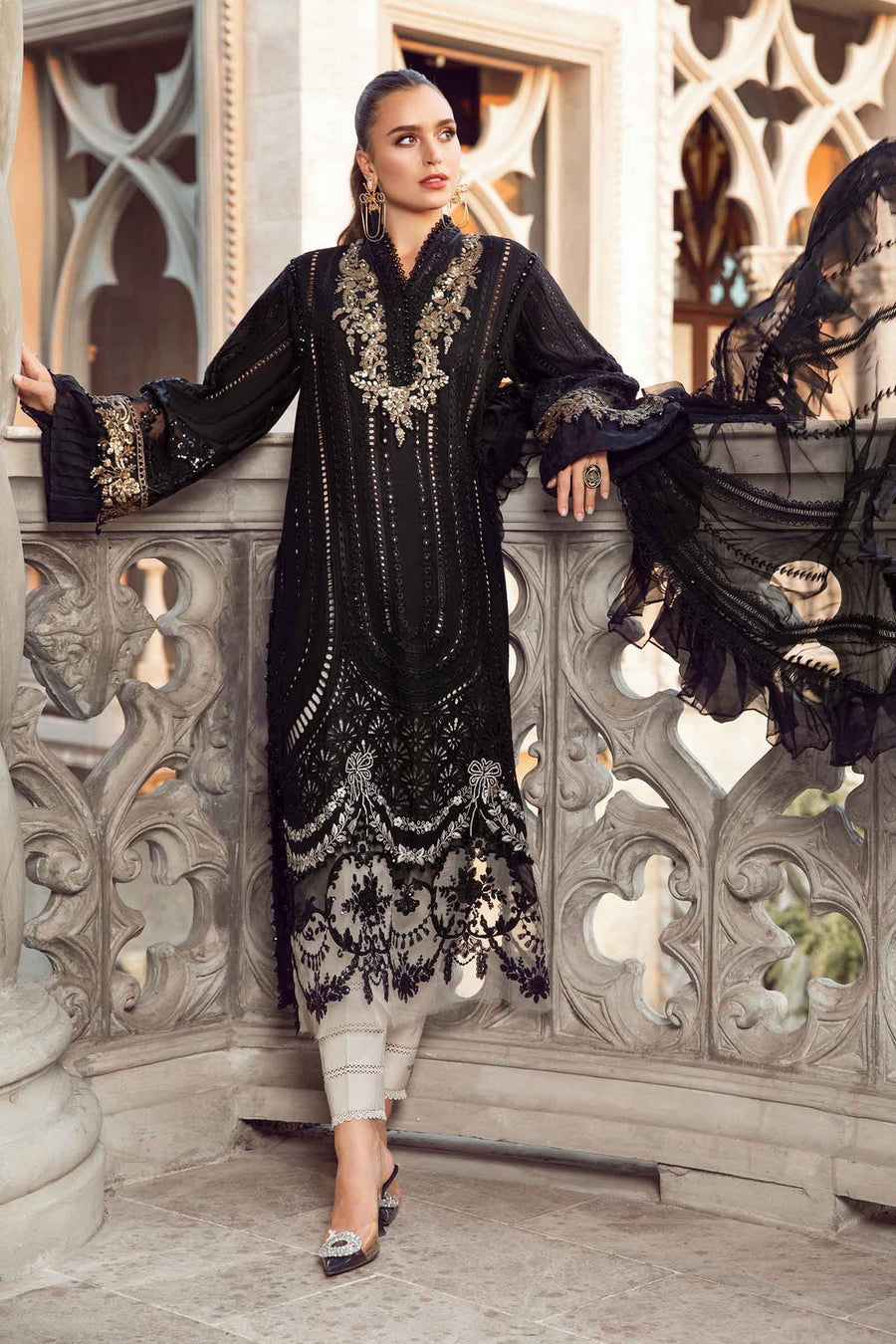Maria.B Embroidered Luxury Lawn Unstitched 3Pc Suit EL-24-03