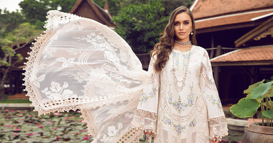 Maria.B Embroidered Luxury Lawn Unstitched 3Pc Suit EL-24-04
