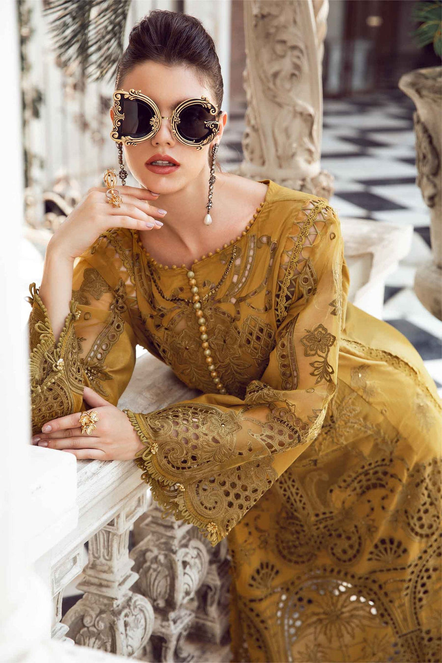 Maria.B Embroidered Luxury Lawn Unstitched 3Pc Suit EL-24-08