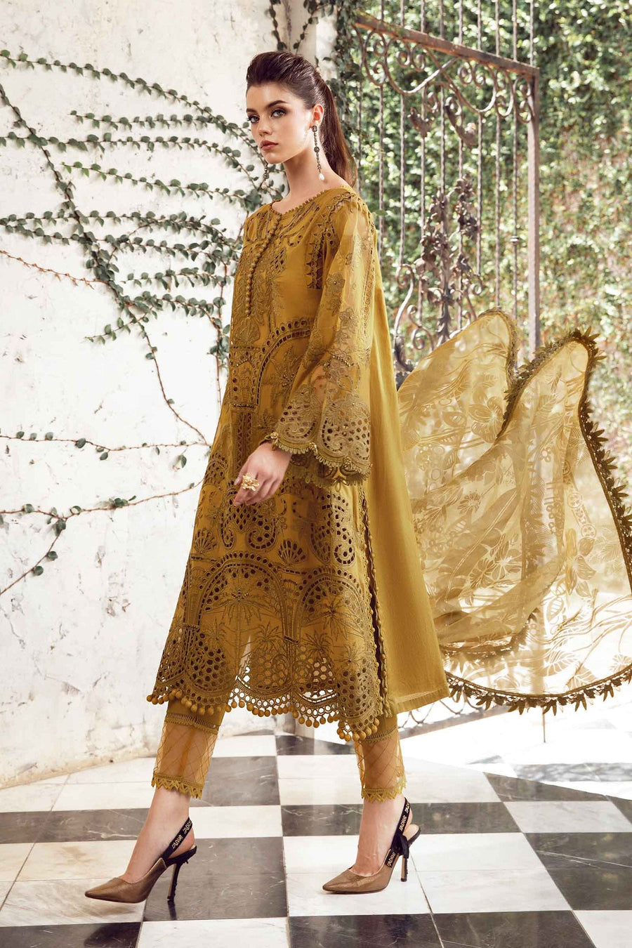 Maria.B Embroidered Luxury Lawn Unstitched 3Pc Suit EL-24-08