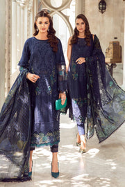 Maria.B Embroidered Luxury Lawn Unstitched 3Pc Suit EL-24-09